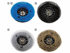Rotary cleaning brushes